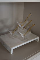 Ribbed Stemless Martini Glass