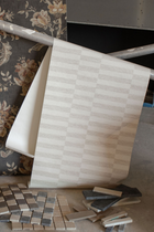 Faux Woven Stripe Natural Wallpaper