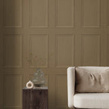 Faux Wood Panel Honey Wallpaper