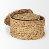 Kea Nesting Water Hyacinth Boxes with Lids - Set of 3