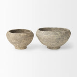 Sonu Paper Mache Half-Pot Bowls - Set of 2