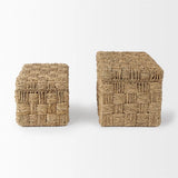 Hanalei Seagrass Boxes with Lids - Set of 2
