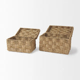 Hanalei Seagrass Boxes with Lids - Set of 2