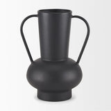 Tasya Matte Black Metal Vase