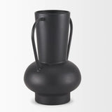 Tasya Matte Black Metal Vase