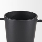 Tasya Matte Black Metal Vase