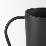 Tasya Matte Black Metal Vase