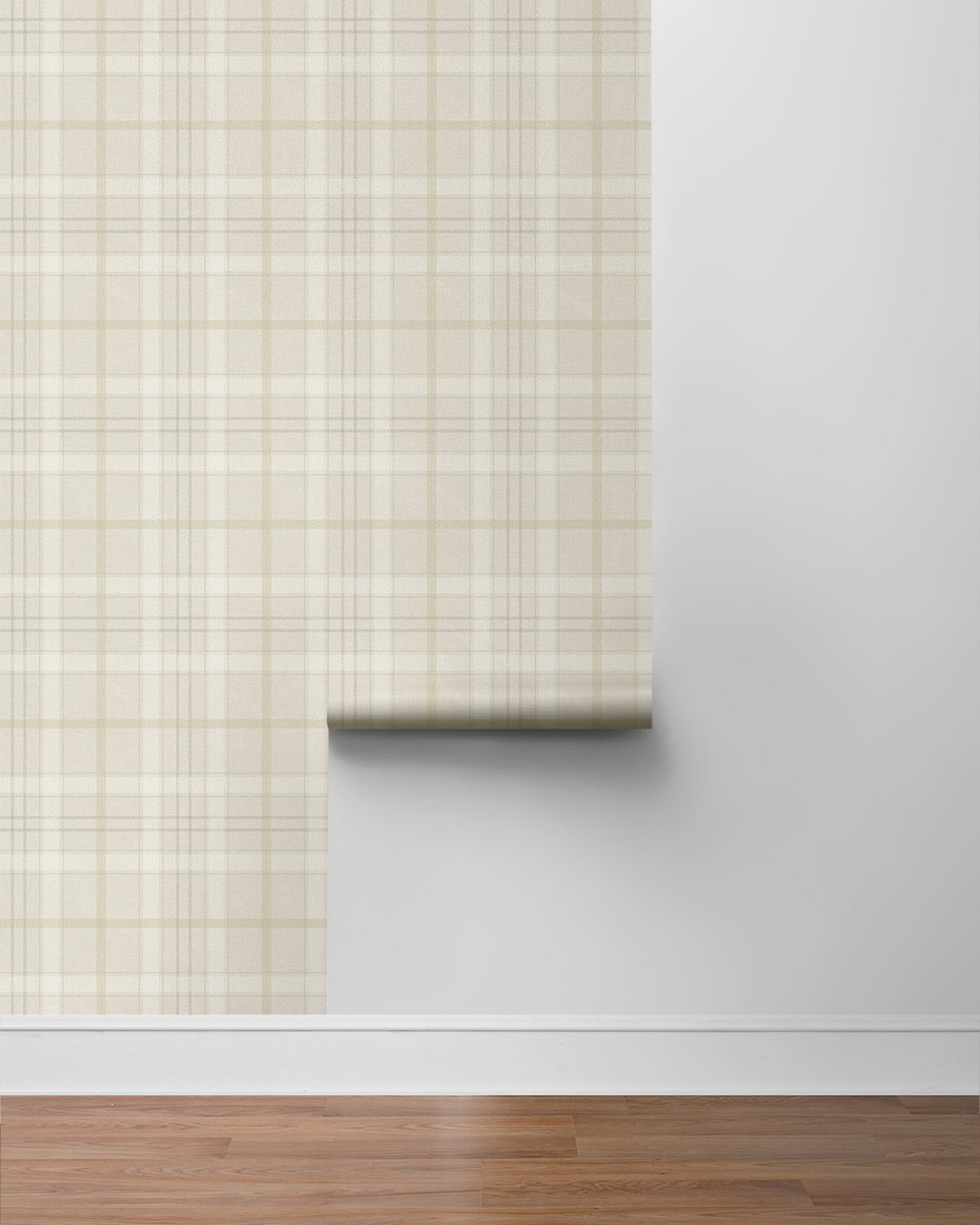 Tailor Neutral Plaid Wallpaper