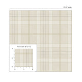 Tailor Neutral Plaid Wallpaper