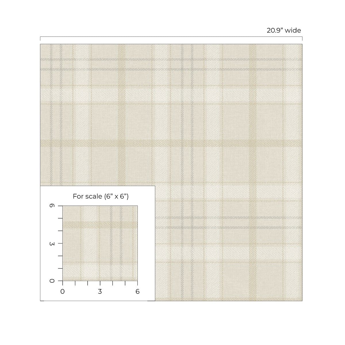 Tailor Neutral Plaid Wallpaper