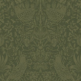 Tonal Bird Garden Moss Wallpaper