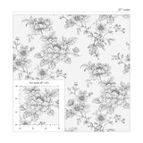 Sketched Floral Grey Wallpaper