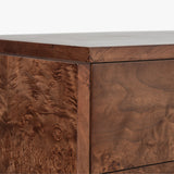 Wesley 6-Drawer Burl Dresser