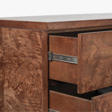 Wesley 6-Drawer Burl Dresser