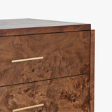 Wesley 6-Drawer Burl Dresser