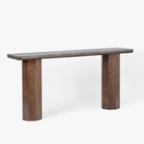 Hex Leg Marble Console Table