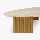 Bakari Oak & Travertine Coffee Table