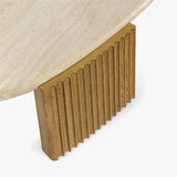Bakari Oak & Travertine Coffee Table
