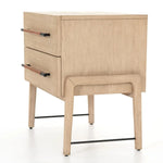 oak nightstand side view