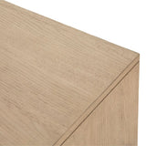 oak nightstand wood detail of top
