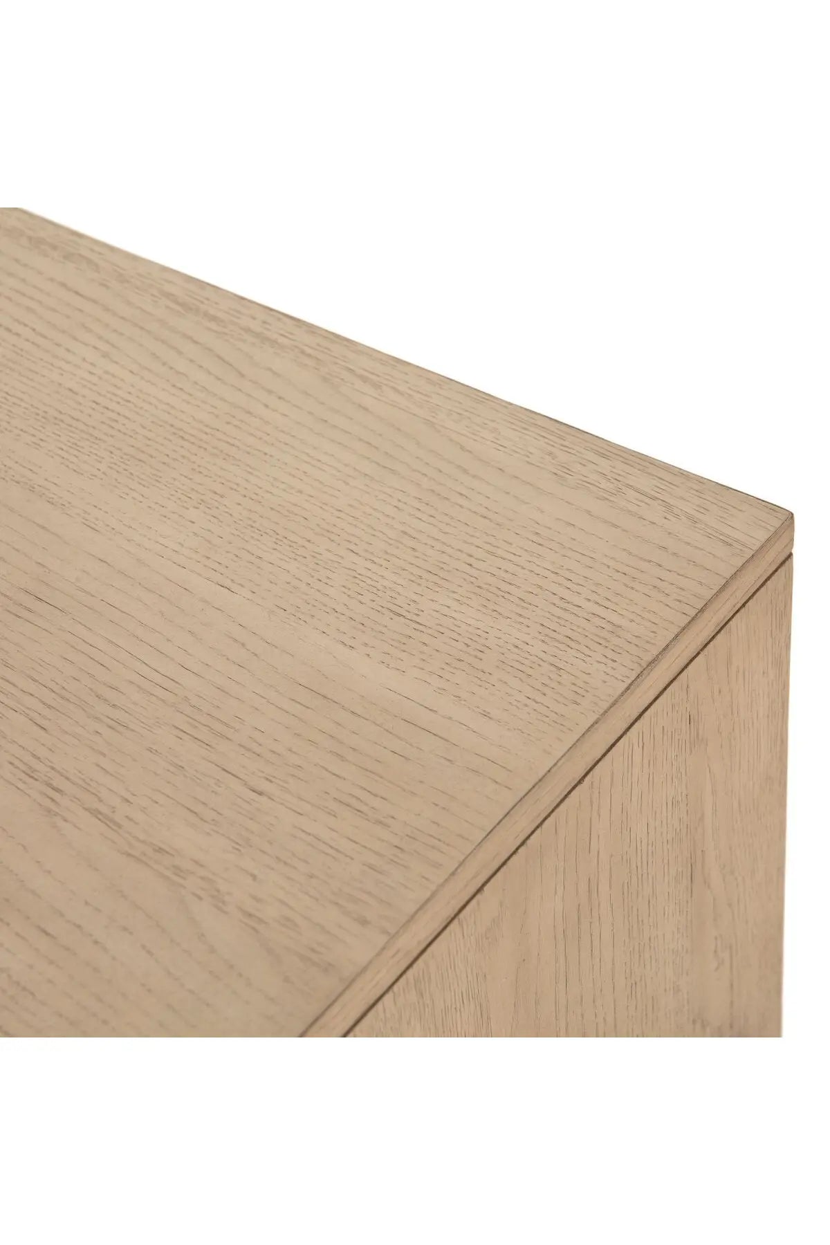 oak nightstand wood detail of top