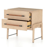 rosedale oak nightstand with two drawers