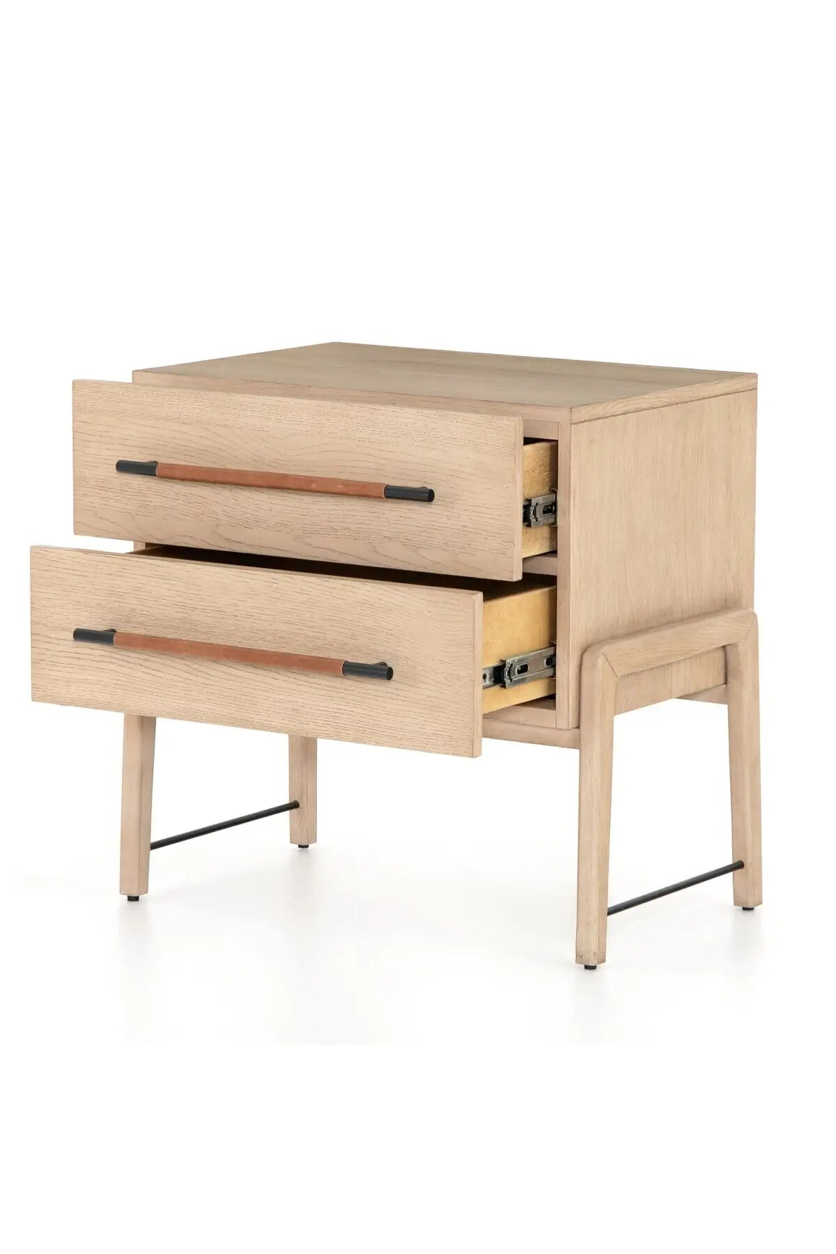 rosedale oak nightstand with two drawers