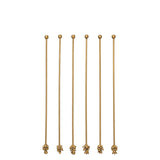 Brass Stir Sticks - 2 Styles - Set of 6