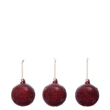 Flurry Glass Baubles - 3 Sizes - Set of 3