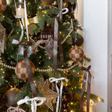 Ribbed Ornament - Brown - 2 Sizes