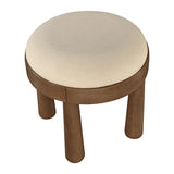 Larea Linen Textured Ottoman