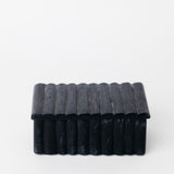 Rochelle Ribbed Marble Box - Black