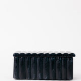 Rochelle Ribbed Marble Box - Black