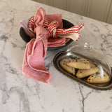 Pewter Platter with Glass Cloche