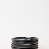 Sable Appetizer Plate - Matte Black/Glossy Black - Set of 6