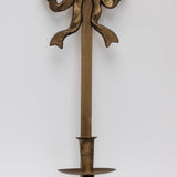 Gold Iron Bow Wall Taper Holder