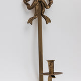 Gold Iron Bow Wall Taper Holder