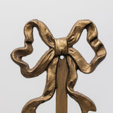 Gold Iron Bow Wall Taper Holder