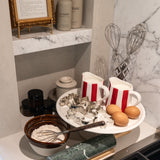 Red and White Striped Creamer