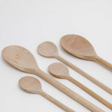 Kodie French Beechwood Cooking Spoons - Set of 5