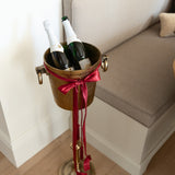 Aluminum Ice Bucket on Stand