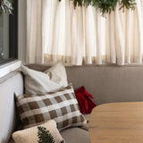 Holiday Tree Hand-Hooked Lumbar Pillow