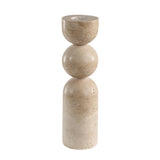 Amarena Travertine Candle Holder - Set of 2