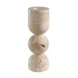 Amarena Travertine Candle Holder - Set of 2