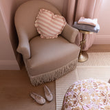 Cecile Fringe Swivel Chair