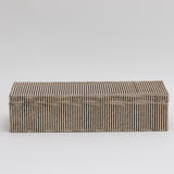 Striped Hide Leather Decorative Box