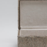 Striped Hide Leather Decorative Box