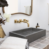 Concord Square Wall Mount Bathroom Faucet with Cross Handles