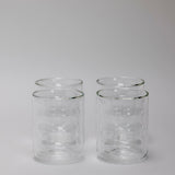 Waves Clear Water Glass - Set of 4