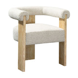 Barrel Boucle Dining Chair